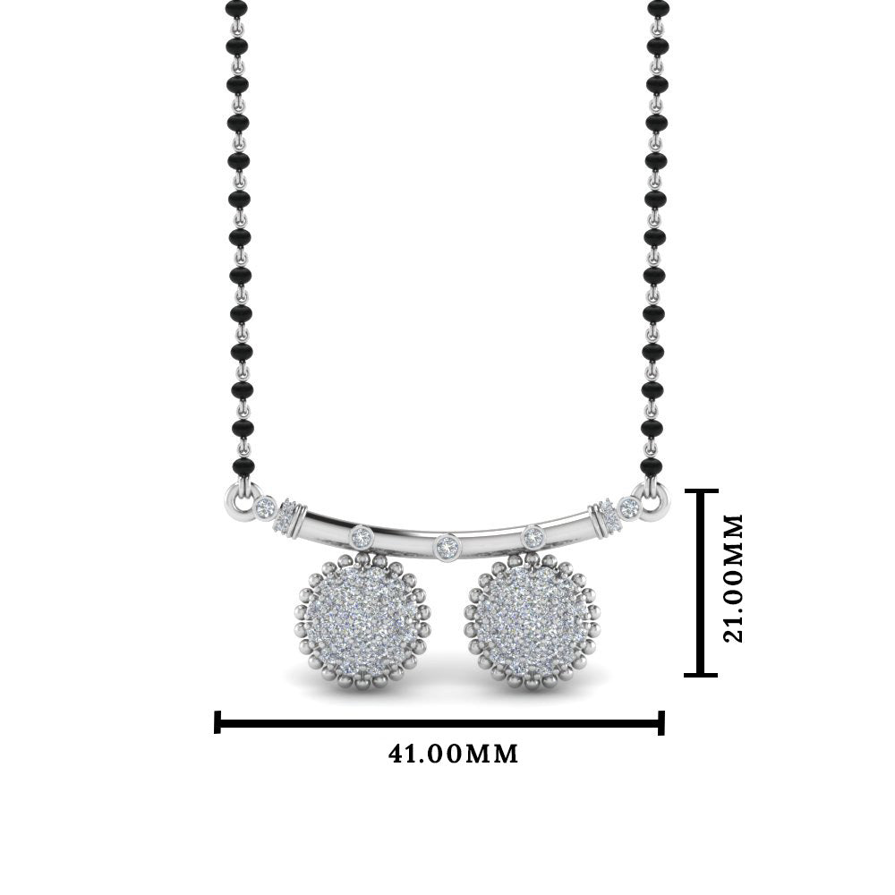 Cluster Diamond Wati Mangalsutra