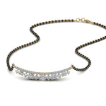 Load image into Gallery viewer, Curved-Bar-Diamond-Mangalsutra