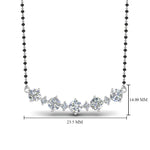 Load image into Gallery viewer, Curved-Diamond-Mangalsutra-Necklace