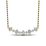 Load image into Gallery viewer, Curved-Diamond-Mangalsutra-Necklace