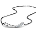 Load image into Gallery viewer, Curved-Plated-Diamond-Pendant-Mangalsutra