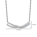Load image into Gallery viewer, Curved-Plated-Diamond-Pendant-Mangalsutra