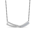 Load image into Gallery viewer, Curved-Plated-Diamond-Pendant-Mangalsutra