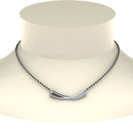 Load image into Gallery viewer, Curved-Plated-Diamond-Pendant-Mangalsutra