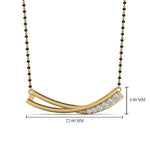 Load image into Gallery viewer, Curved-Plated-Diamond-Pendant-Mangalsutra