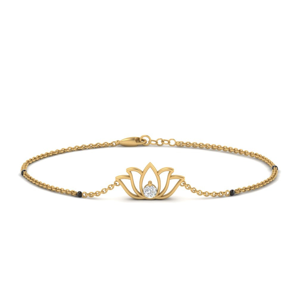 Cute Lotus Hand Mangalsutra