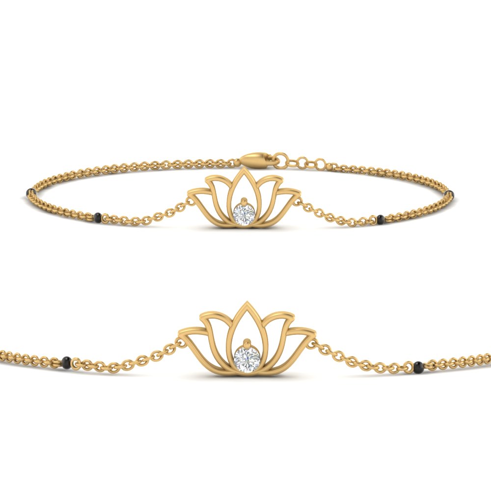 Cute Lotus Hand Mangalsutra