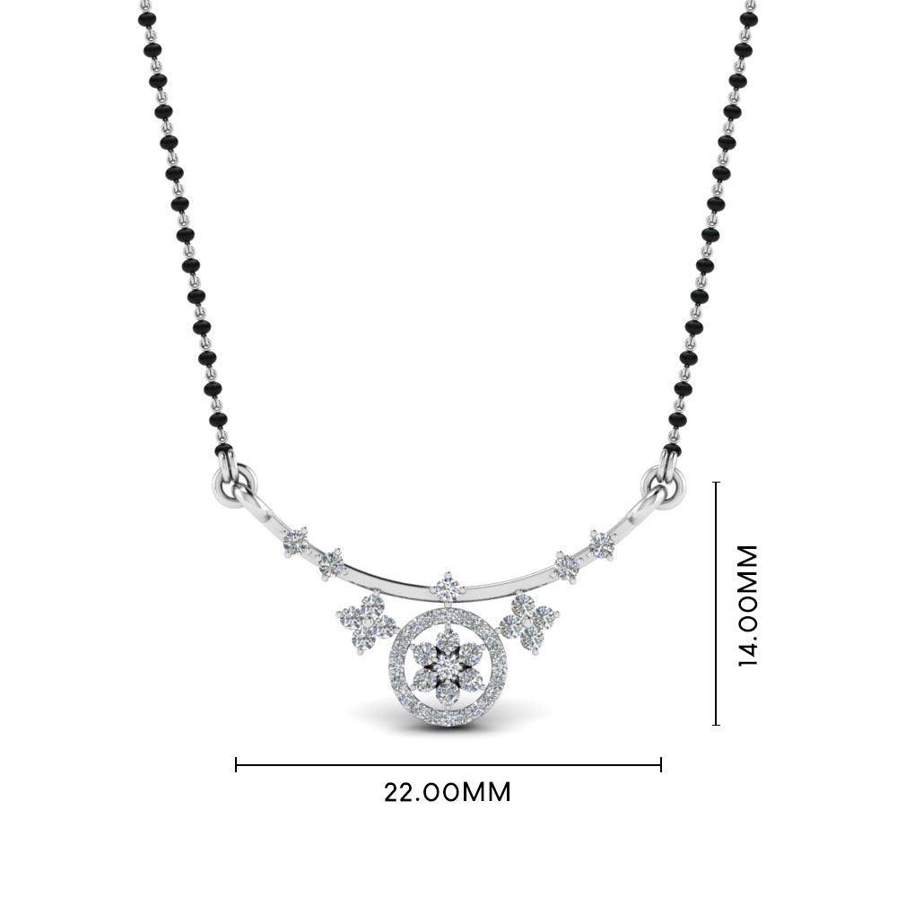 Diamond-Flower-Curved-Mangalsutra