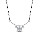 Load image into Gallery viewer, Diamond-Flower-Curved-Mangalsutra