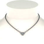Load image into Gallery viewer, Diamond-Flower-Curved-Mangalsutra
