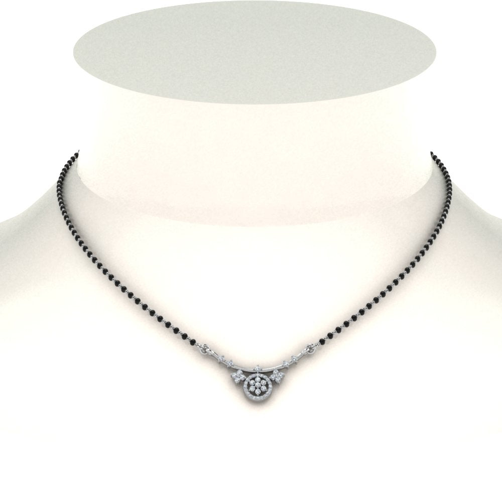 Diamond-Flower-Curved-Mangalsutra