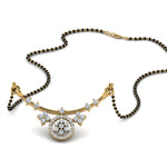 Load image into Gallery viewer, Diamond-Flower-Curved-Mangalsutra