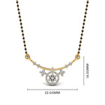 Load image into Gallery viewer, Diamond-Flower-Curved-Mangalsutra