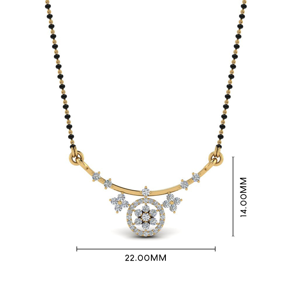 Diamond-Flower-Curved-Mangalsutra