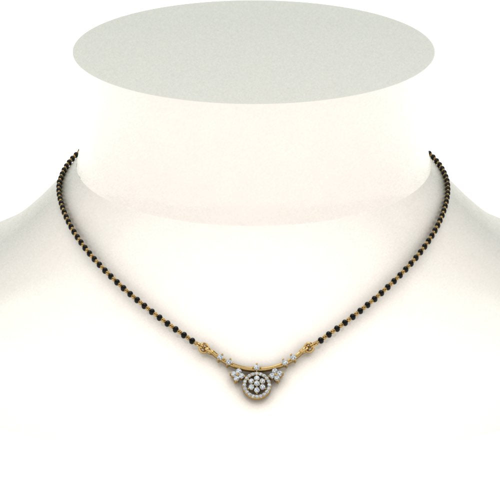 Diamond-Flower-Curved-Mangalsutra