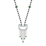 Load image into Gallery viewer, Diamond-Pendant-Mangalsutra-For-Bride-With-Emerald