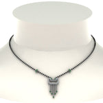 Load image into Gallery viewer, Diamond-Pendant-Mangalsutra-For-Bride-With-Emerald