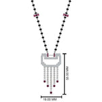 Load image into Gallery viewer, Diamond-Pendant-Mangalsutra-For-Bride-With-Pink-Sapphire