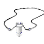 Load image into Gallery viewer, Diamond-Pendant-Mangalsutra-For-Bride-With-Sapphire
