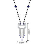 Load image into Gallery viewer, Diamond-Pendant-Mangalsutra-For-Bride-With-Sapphire