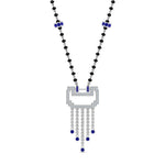Load image into Gallery viewer, Diamond-Pendant-Mangalsutra-For-Bride-With-Sapphire