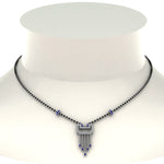 Load image into Gallery viewer, Diamond-Pendant-Mangalsutra-For-Bride-With-Sapphire