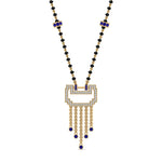 Load image into Gallery viewer, Diamond-Pendant-Mangalsutra-For-Bride-With-Sapphire