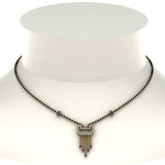 Load image into Gallery viewer, Diamond-Pendant-Mangalsutra-For-Bride-With-Sapphire