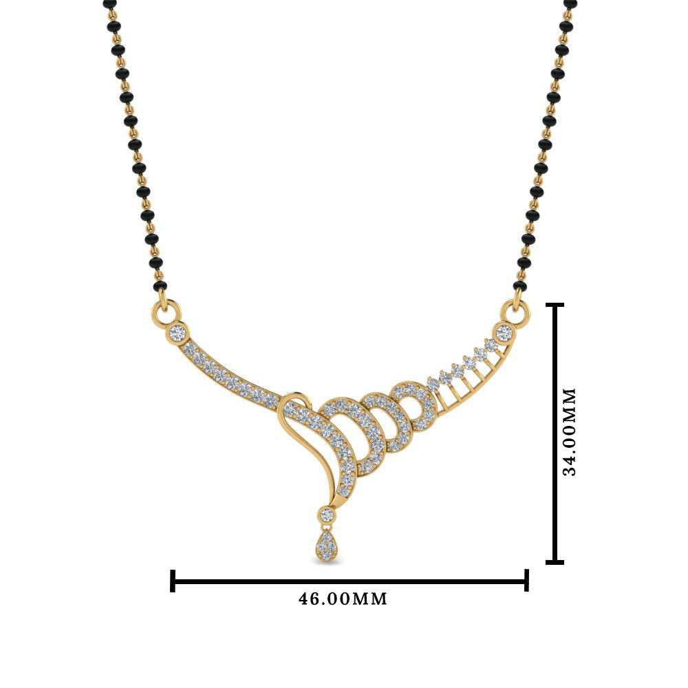 Diamond Tanmaniya Pendant Mangalsutra