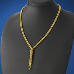 Load image into Gallery viewer, double-gold-ball-Lariat-chain-in-MGSDB116-NL-YG