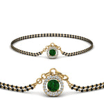 Load image into Gallery viewer, Emerald Halo Drop Mangalsutra Bracelet