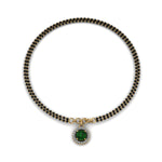Load image into Gallery viewer, Emerald Halo Drop Mangalsutra Bracelet