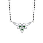 Load image into Gallery viewer, Emerald-Petal-Mangalsutra-Pendant