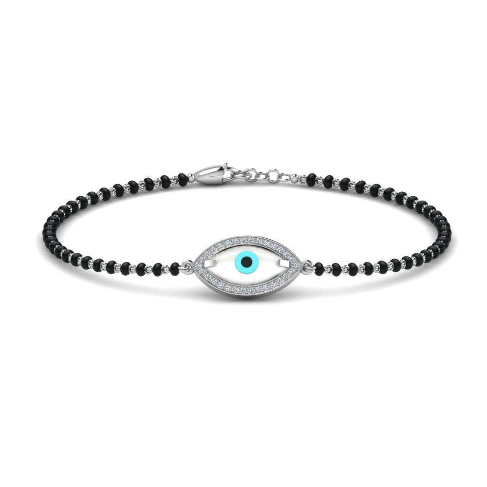 Evil Eye Diamond Mangalsutra Bracelet