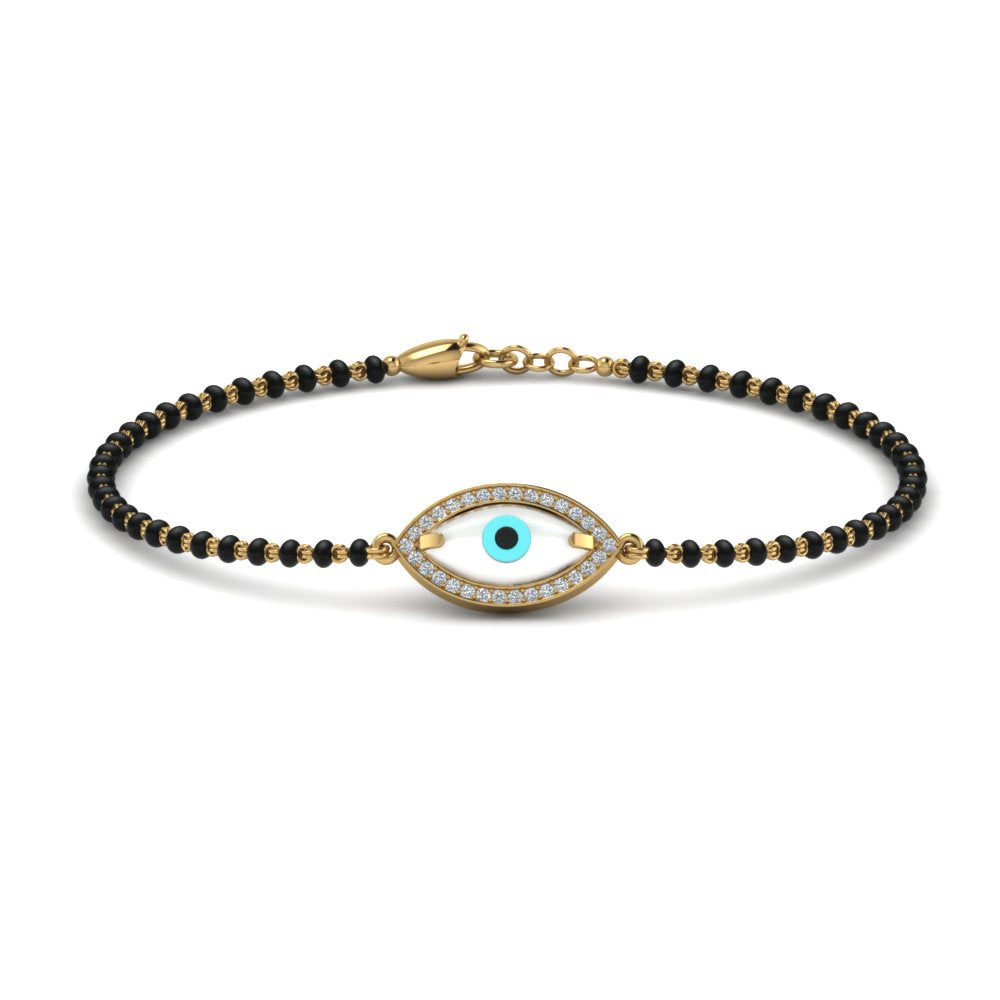 Evil Eye Diamond Mangalsutra Bracelet