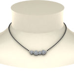 Load image into Gallery viewer, Fancy Diamond Halo Mangalsutra Pendant In Mgs8880 Nl Wg14K-White-Gold