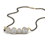 Load image into Gallery viewer, 1.65 Ct. Fancy Diamond Halo Mangalsutra Pendant