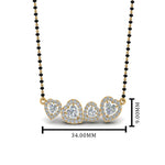 Load image into Gallery viewer, 1.65 Ct. Fancy Diamond Halo Mangalsutra Pendant