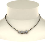 Load image into Gallery viewer, 1.65 Ct. Fancy Diamond Halo Mangalsutra Pendant