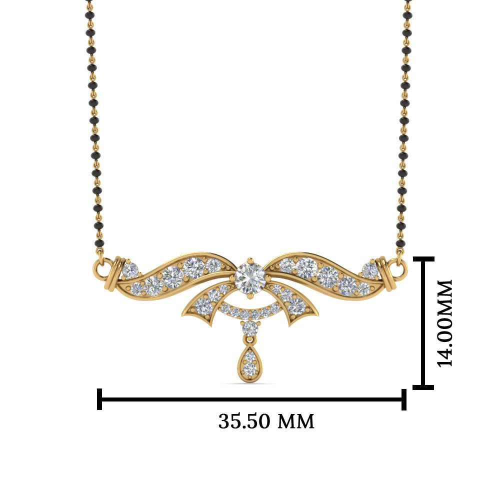 Fancy Diamond Mangalsutra Pendant