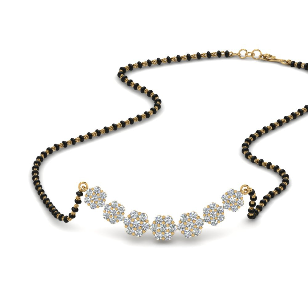Floral-Cluster-Diamond-Mangalsutra