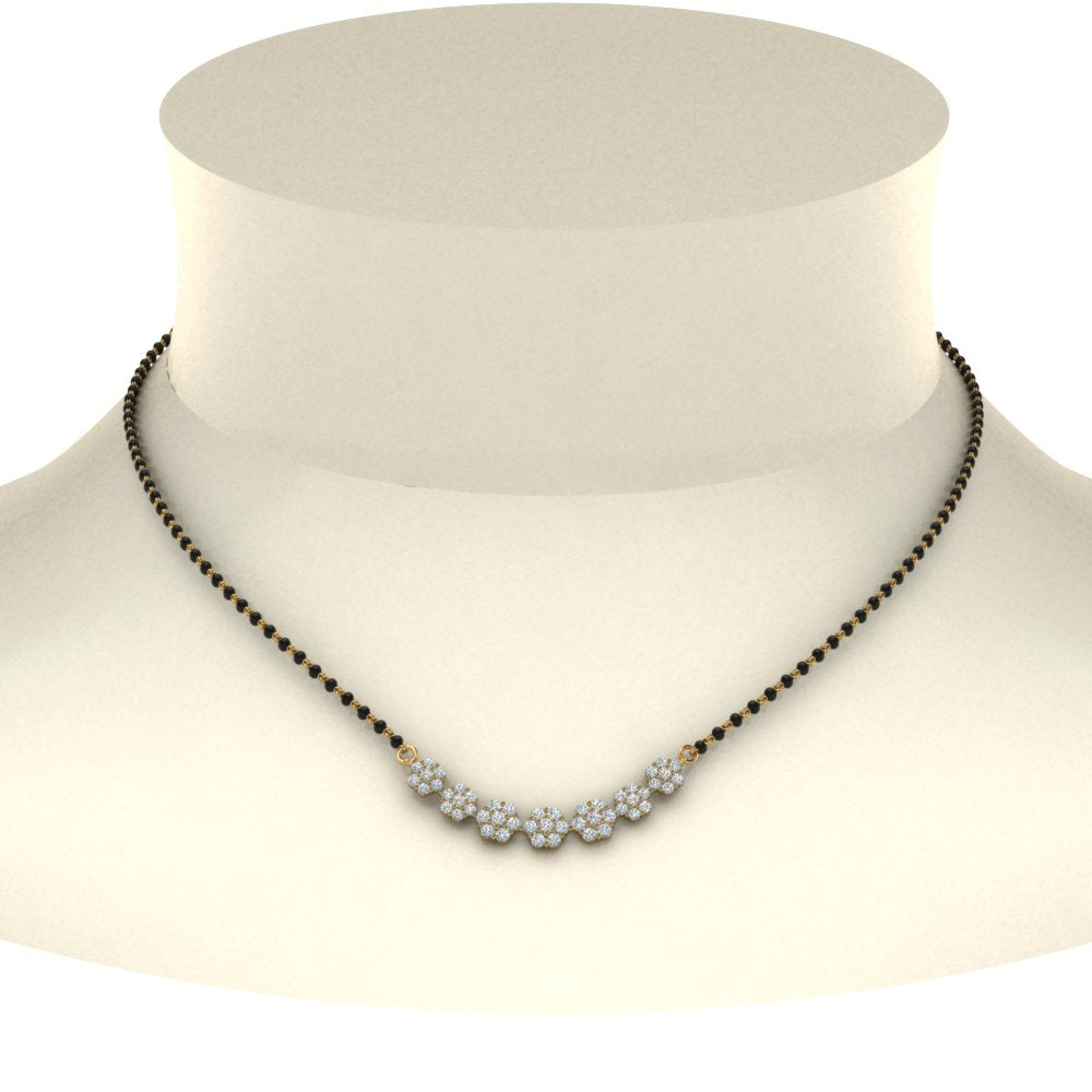 Floral-Cluster-Diamond-Mangalsutra