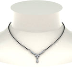 Load image into Gallery viewer, Floral-Drop-Diamond-Mangalsutra-Necklace