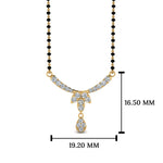 Load image into Gallery viewer, Floral Drop Diamond Mangalsutra Necklace