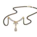 Load image into Gallery viewer, Floral-Drop-Diamond-Mangalsutra-Necklace