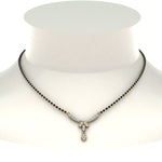 Load image into Gallery viewer, Floral-Drop-Diamond-Mangalsutra-Necklace