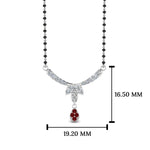 Load image into Gallery viewer, Floral Drop Ruby Mangalsutra Necklace