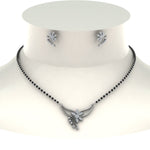 Load image into Gallery viewer, Flower-Design-Diamond-Mangalsutra-And-Earring-Set