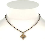 Load image into Gallery viewer, Flower-Diamond-Pendant-Mangalsutra