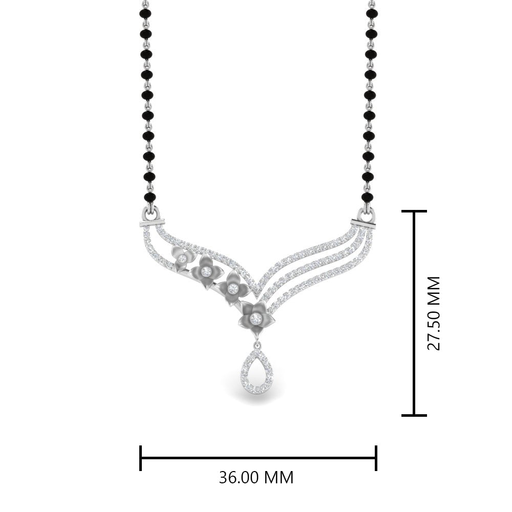 Flower-Modern-Diamond-Mangalsutra